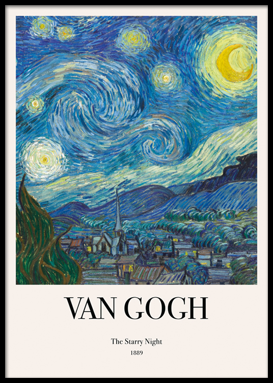 Van Gogh The Starry Night Poster Abstract Night Desenio Eu