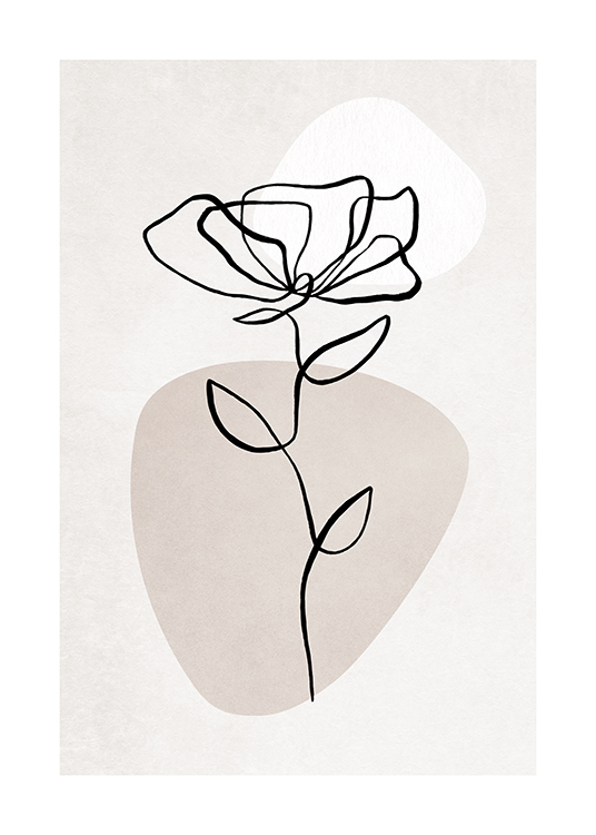 Be Youtiful Rose Illustration Wall Art Red Botanical Flower