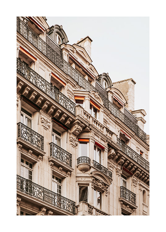 – Poster of a building with balconies