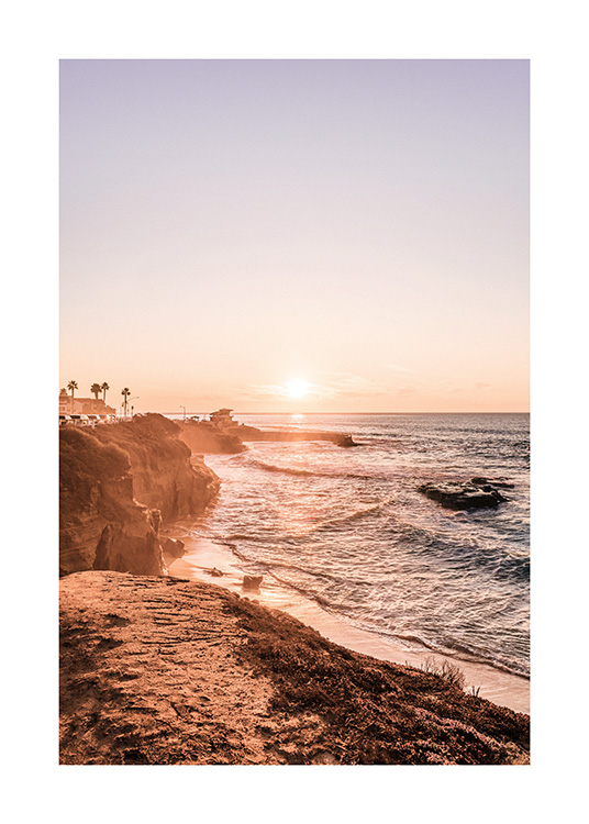 – Print of the sunset by the coast