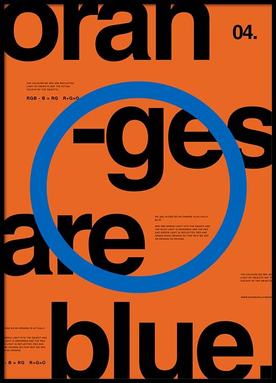Oranges Are Blue Poster