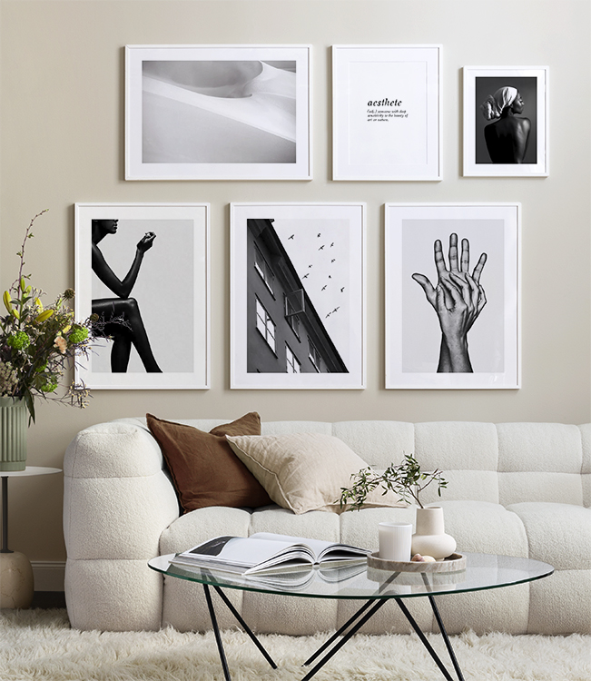 Inspiration For Black And White Decor Desenio Eu - Black And White Gallery Wall Ideas